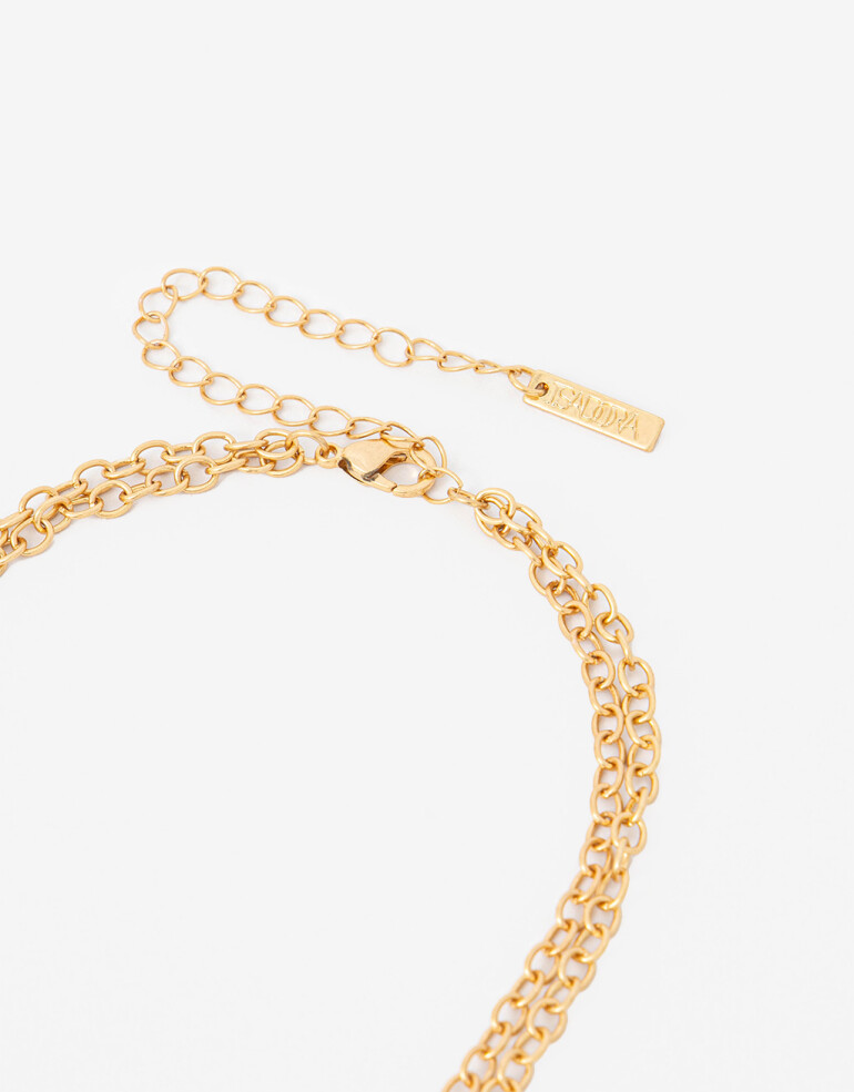 Collares Largos Strass Collar Largo Multidijes - Dorado Oro Amarillo