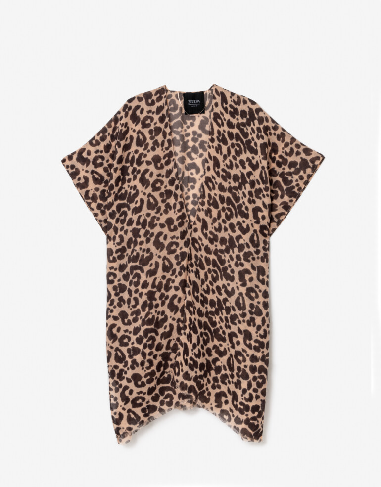 Kimonos Kimono Animal Print - Combinacion Bicolor