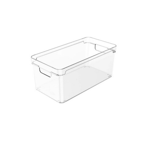 Cesto organizador plástico transparente 30x15x13 cm Cesto organizador plástico transparente 30x15x13 cm
