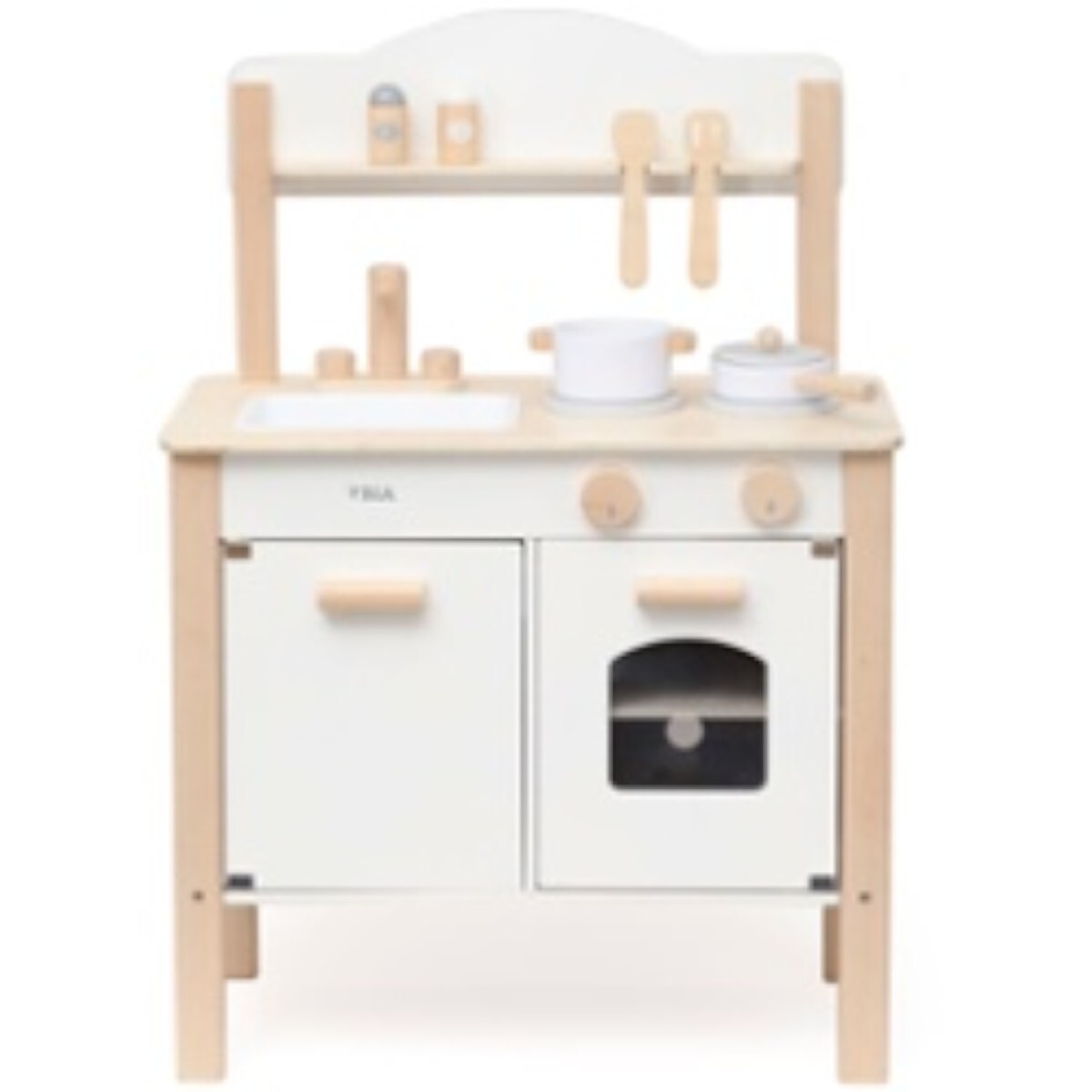 Cocina de Madera Moderna Blanca Viga 