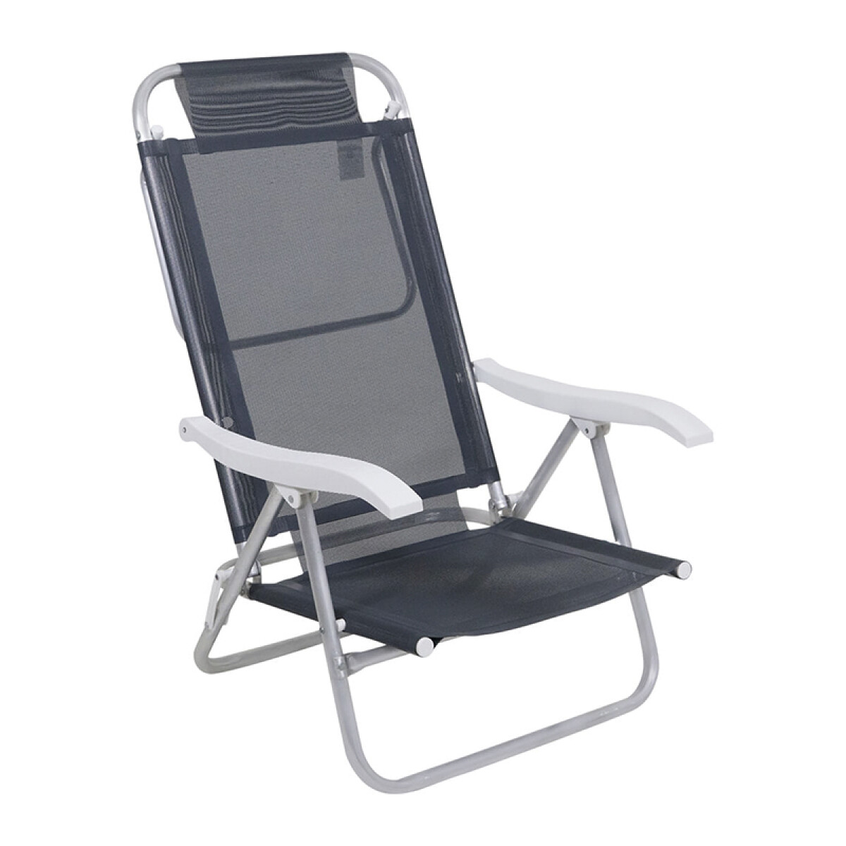 Silla Plegable de Aluminio 6 Posición - GRIS 