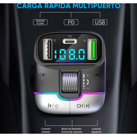 ACCESORIO INTERIOR - TRANSMISOR BLUETOOTH MP3 PARA AUTO - ACCESORIO INTERIOR - TRANSMISOR BLUETOOTH MP3 PARA AUTO -