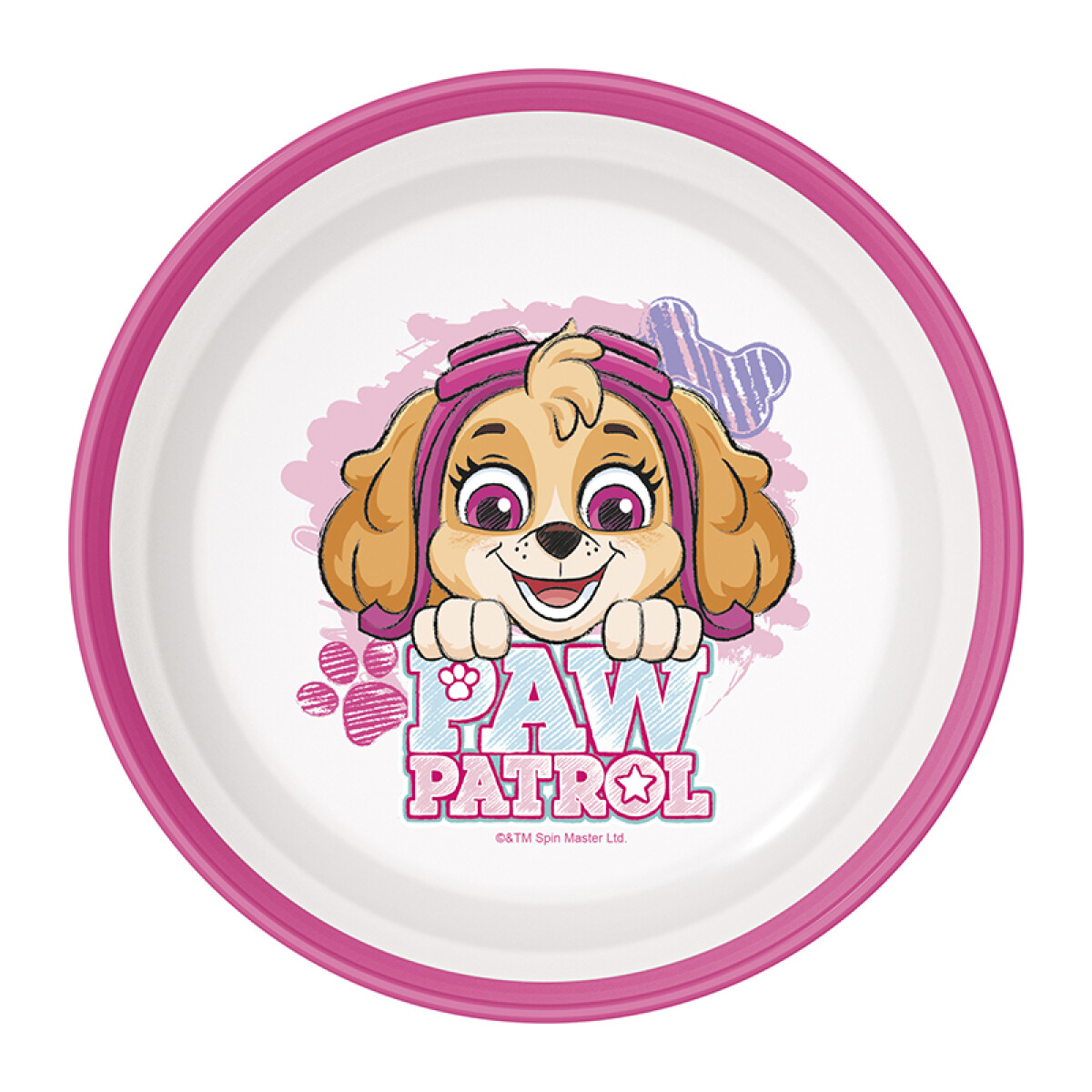 Bowl Plástico Paw Patrol para Microondas - ROSA 