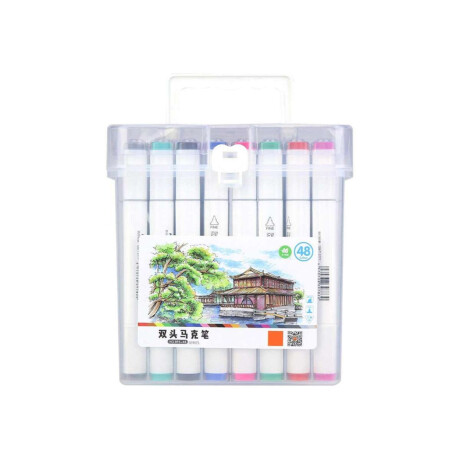 Set De 48 Marcadores En Caja 15 Cm De Largo.