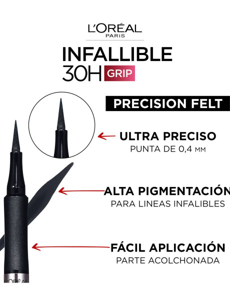 Delineador de Ojos Loreal Infallible Grip Precision Felt Negro Delineador de Ojos Loreal Infallible Grip Precision Felt Negro