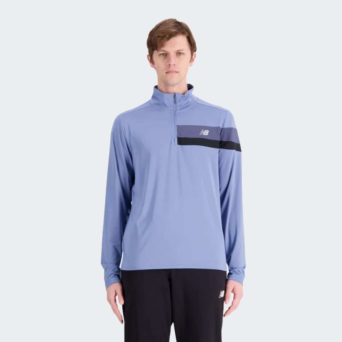 Campera New Balance Accelerate Half Zip - Beige 