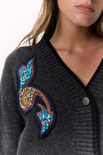 Cardigan Coachella Gris Oscuro