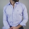 CAMISA LUXURY Celeste Oscuro espigado
