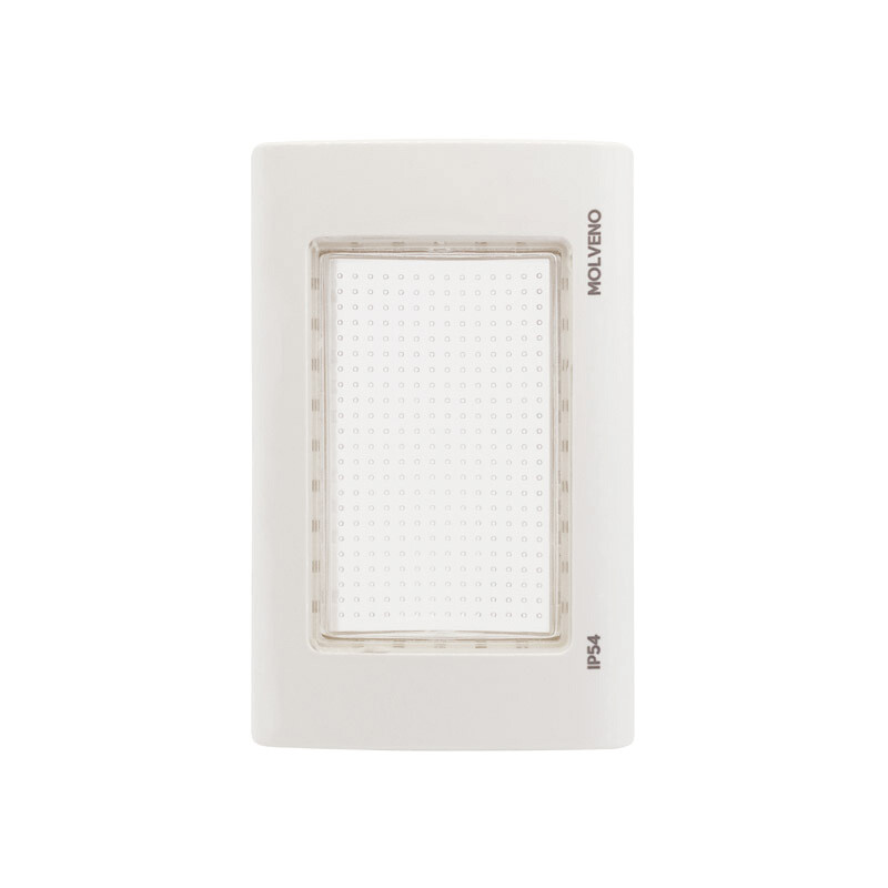 PLAQUETA DE EMBUTIR CON MEMBRANA IP54 Plaqueta de Embutir con Membrana IP54 Atenea Blanca