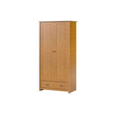 Ropero 2 puertas 1 cajion Madera maciza Linea Colonial Marron