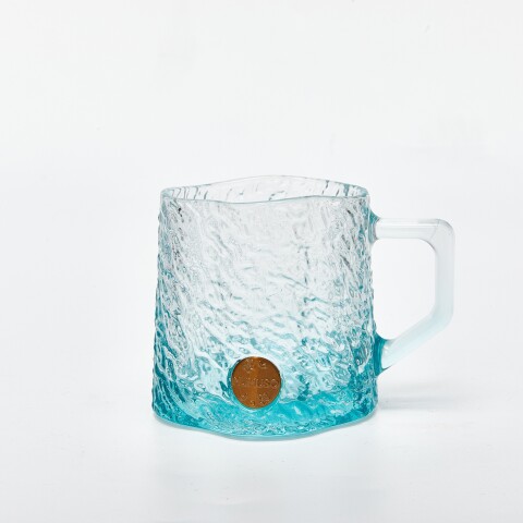 TAZA DE VIDRIO COLECCIÓN FLOR DE CEREZO (AZUL DEGRADADO/260 ML) TAZA DE VIDRIO COLECCIÓN FLOR DE CEREZO (AZUL DEGRADADO/260 ML)