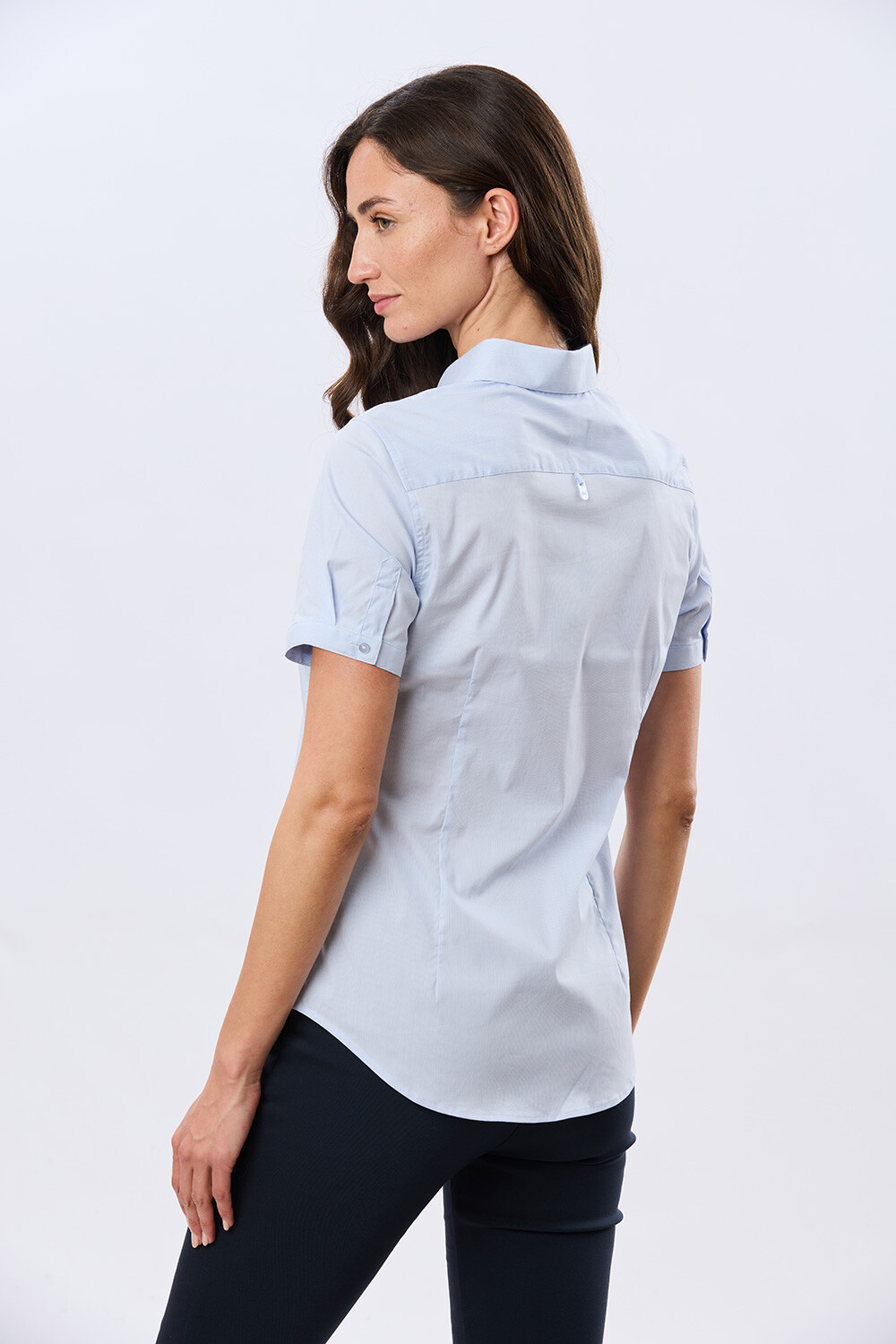 CAMISA RAYADA Celeste