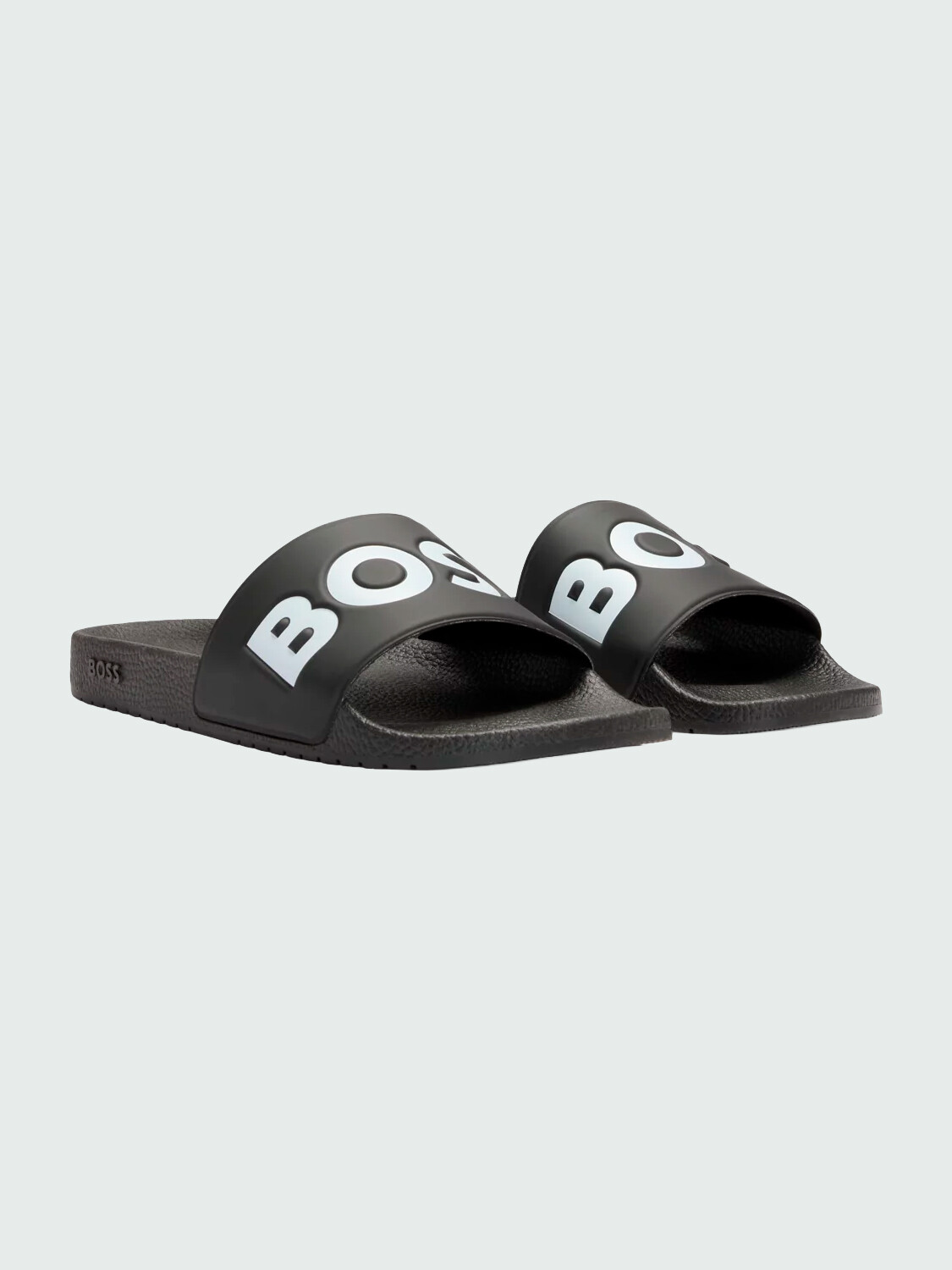 BOSS - Sandalias Italianas con Logo Negro