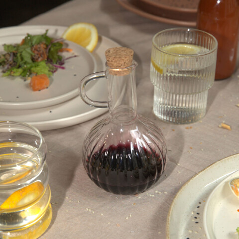 Aceitera de vidrio tapa corcho 350ml Aceitera de vidrio tapa corcho 350ml
