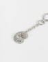 Llavero Glitter Llavero Y Charm Dije Letra "c Strass - Plateado