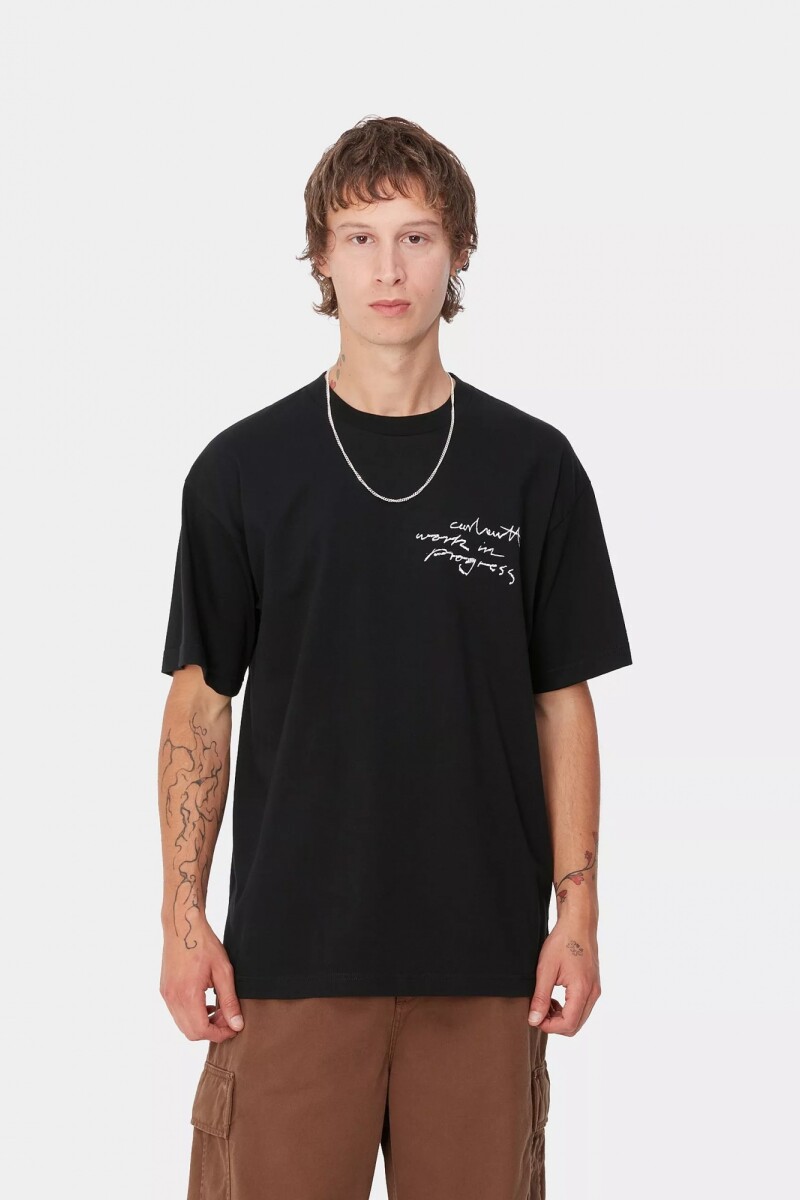 S/S WIP PENCIL T-SHIRT Negro