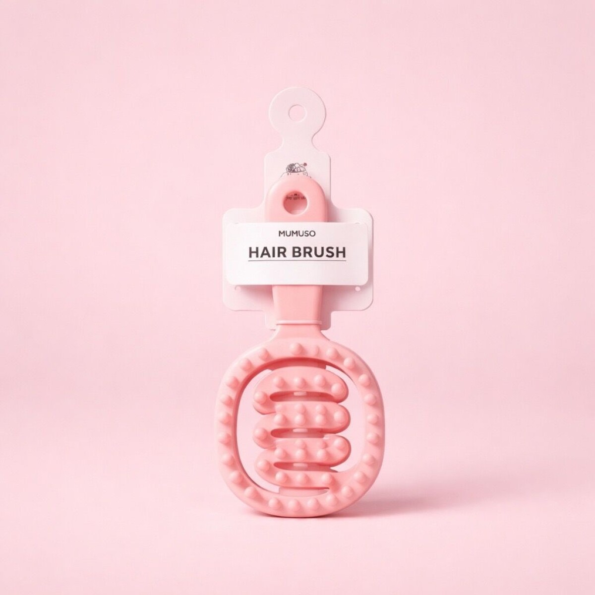 CEPILLO DE CHAMPÚ MASAJEADOR PARA EL CUERO CABELLUDO CON MANGO LARGO-ROSA 