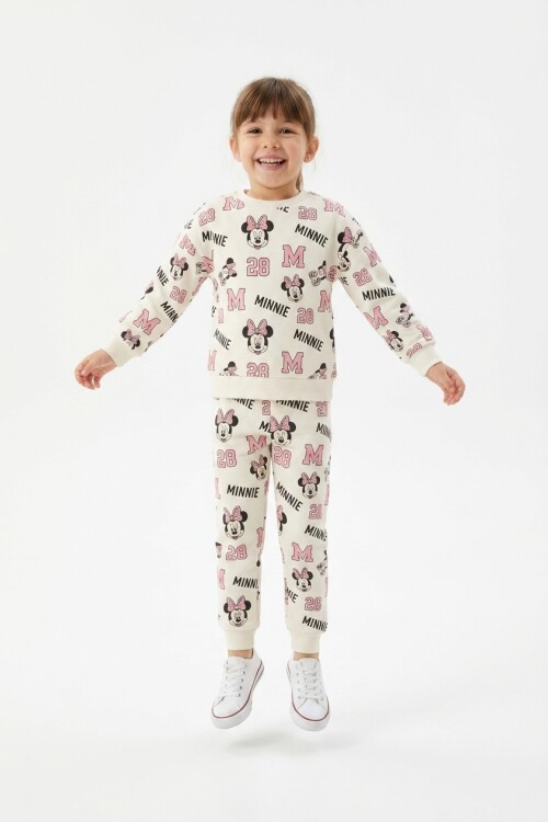 Conjunto m/l largo full print niña MINNIE BLANCO