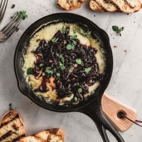Provolonera Mini Sartén Hierro Ø15.5Cm Parrilla Fundir Queso Negro