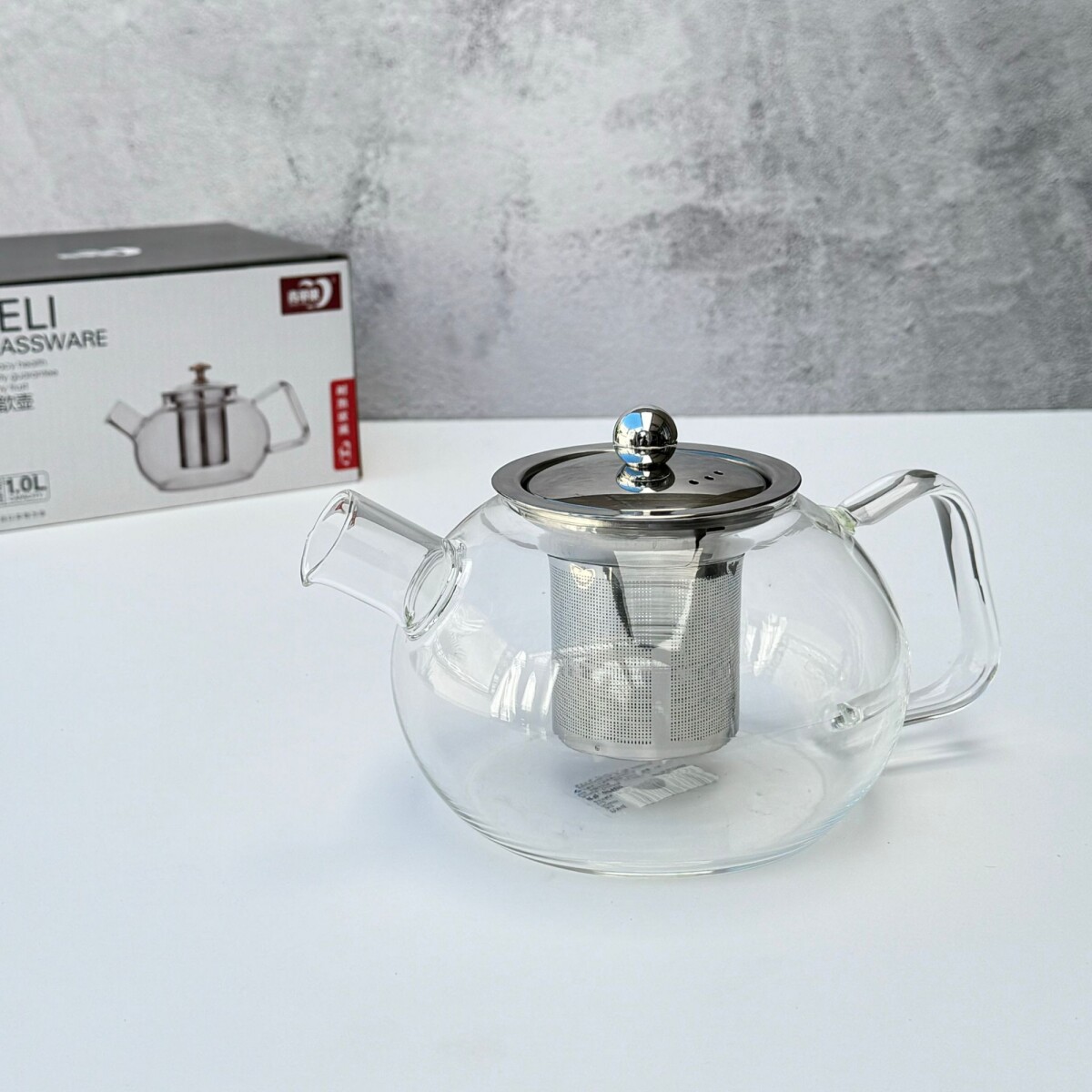 Tetera De Vidrio Con Infusor 1L 