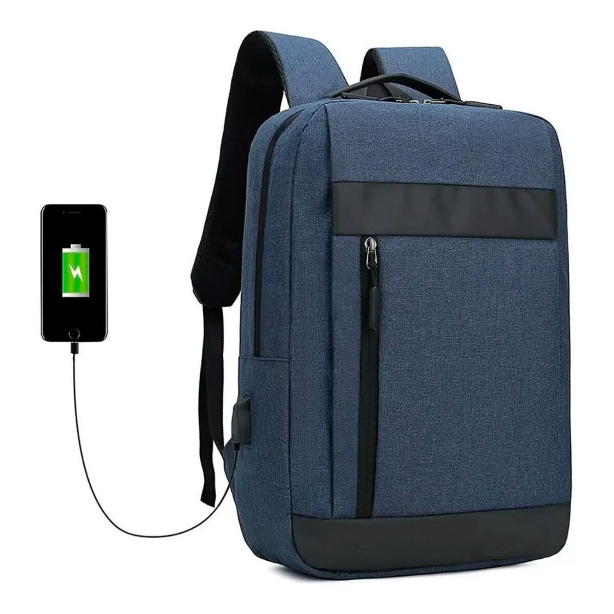 Mochila Porta Notebook Laptop C/puerto Usb Impermeable - Variante Color Azul 