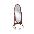 Espejo Victorian de pie ovalado Marrón oscuro