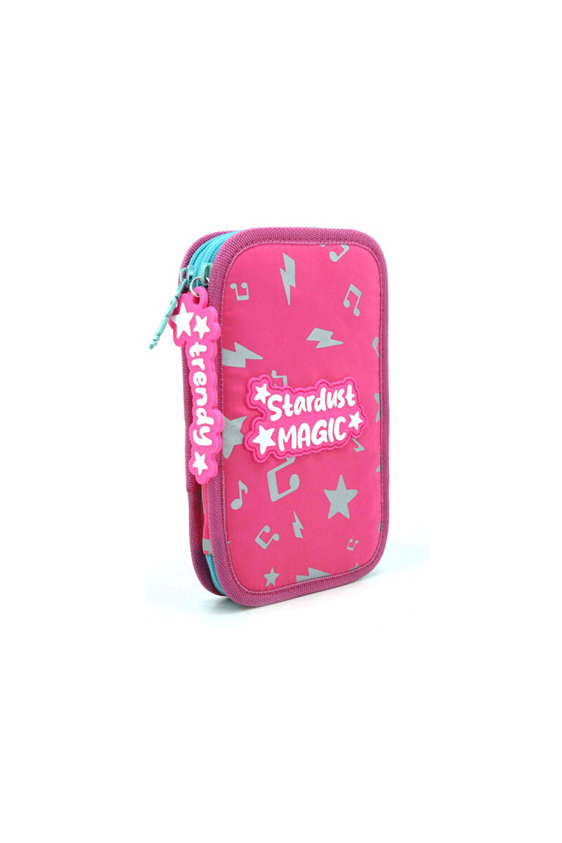 Cartuchera con diseño musical Fucsia