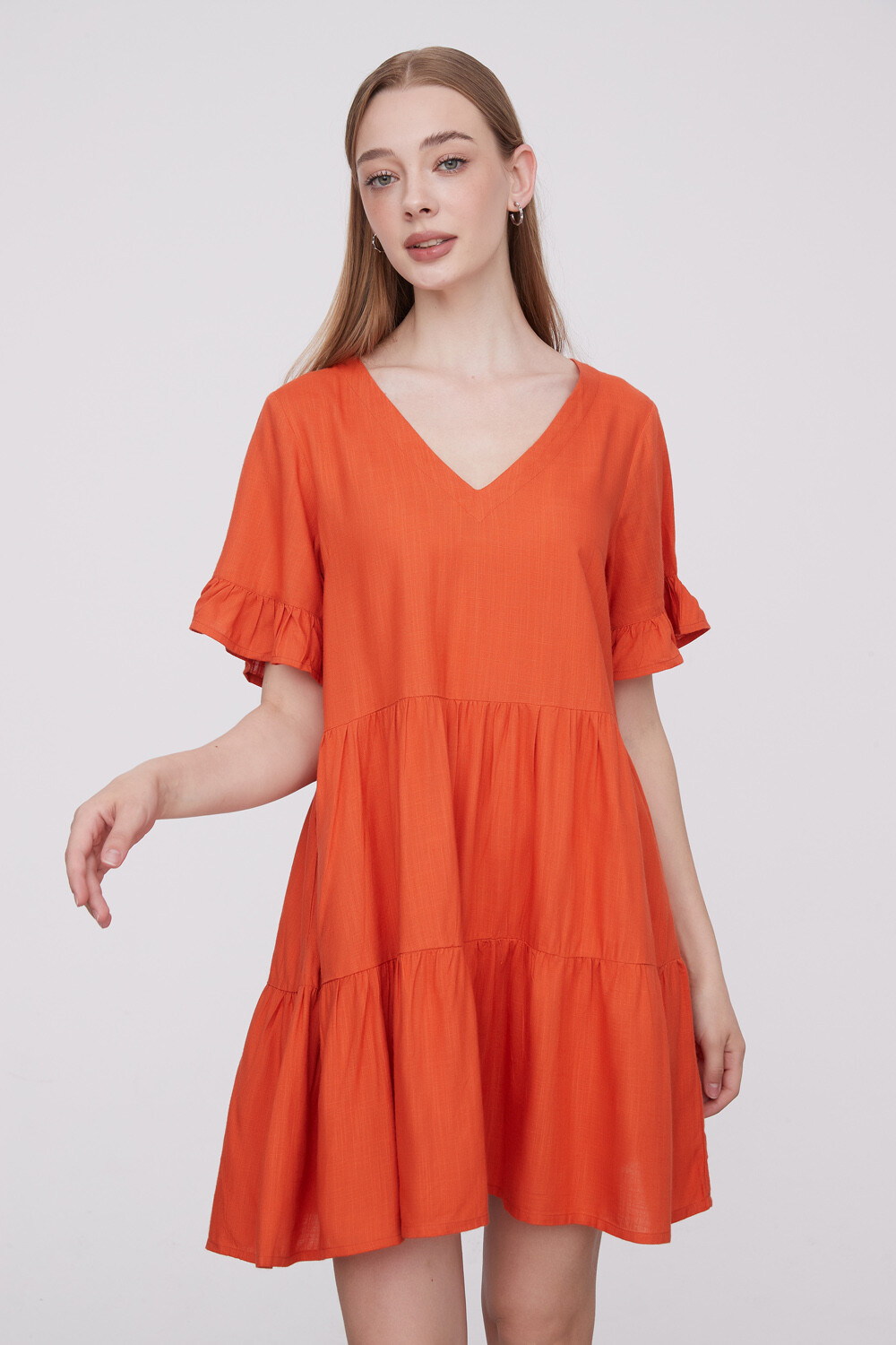 Vestido Kaleu Naranja Oscuro