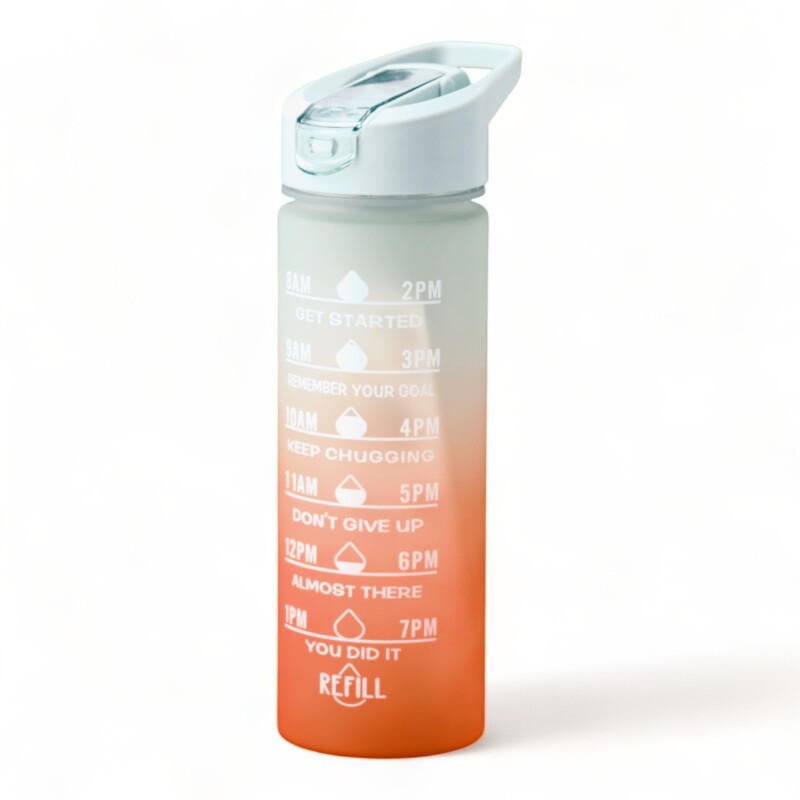 Botella Agua Motivacional 600 Ml Sin Color