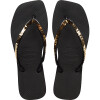 Ojotas Havaianas Slim Square Magic Sequin Negro