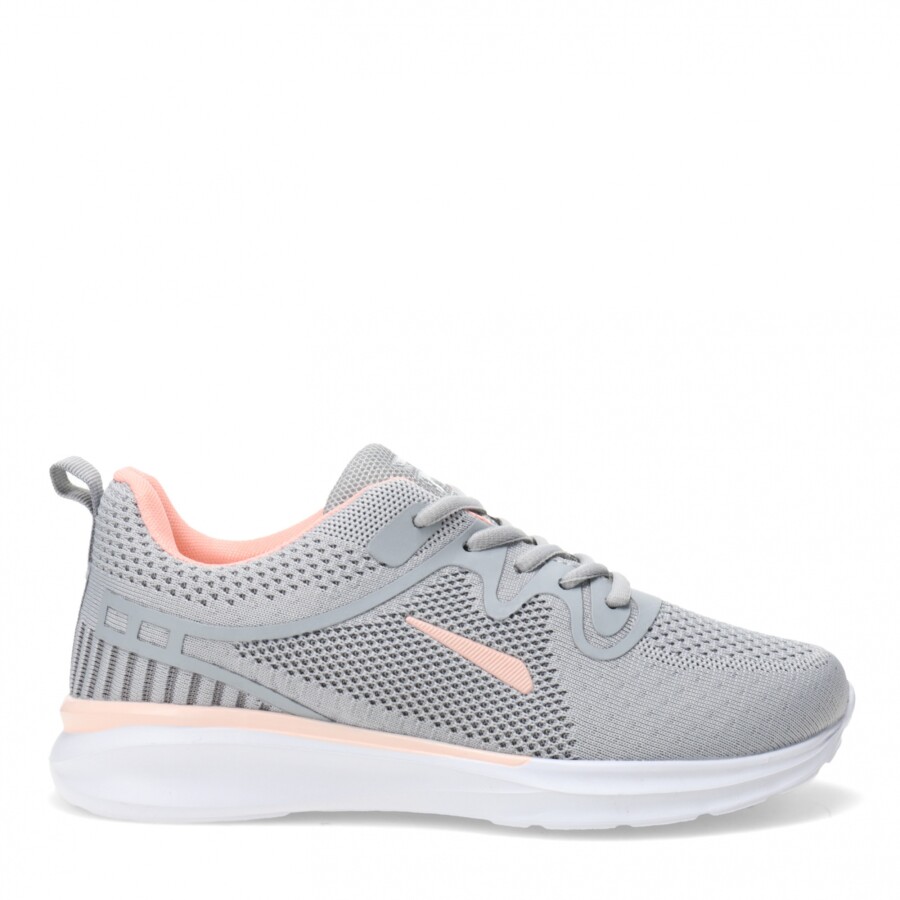 Championes Unisex Push acordonado GERY Gris - Rosado