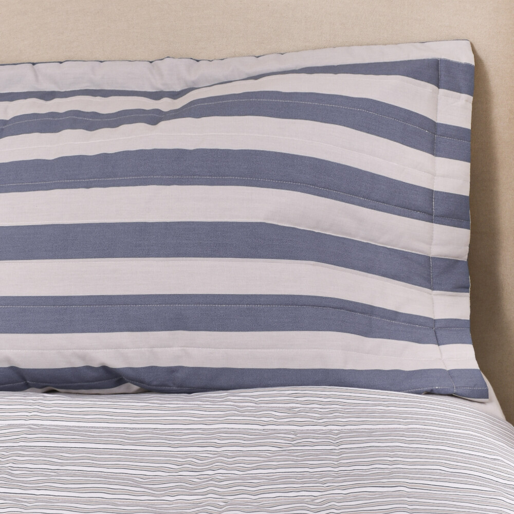 Cubrecama Amelia Raya Beige Azul Twin