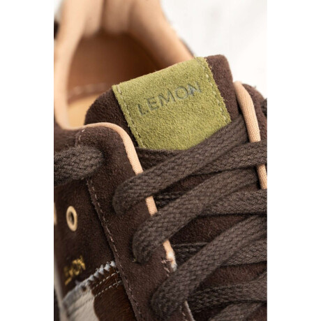 Zapatilla Gamuza Animal Print Vaca Marron