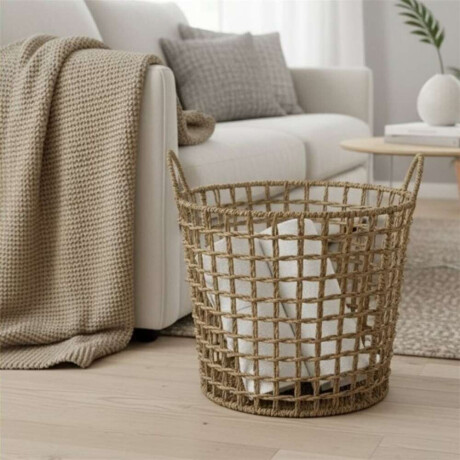 Cesto Alto C/Asas Seagrass D30/25Xh25/30 Natural