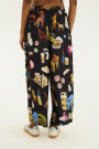 PANTALON ESTAMPADO Negro