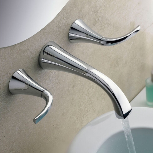 Griferia De Lavatorio Pared Linea Alesia Fv Cromo 000