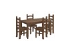 Juego De Comedor 4 Sillas - Corona - Madera Oscuro