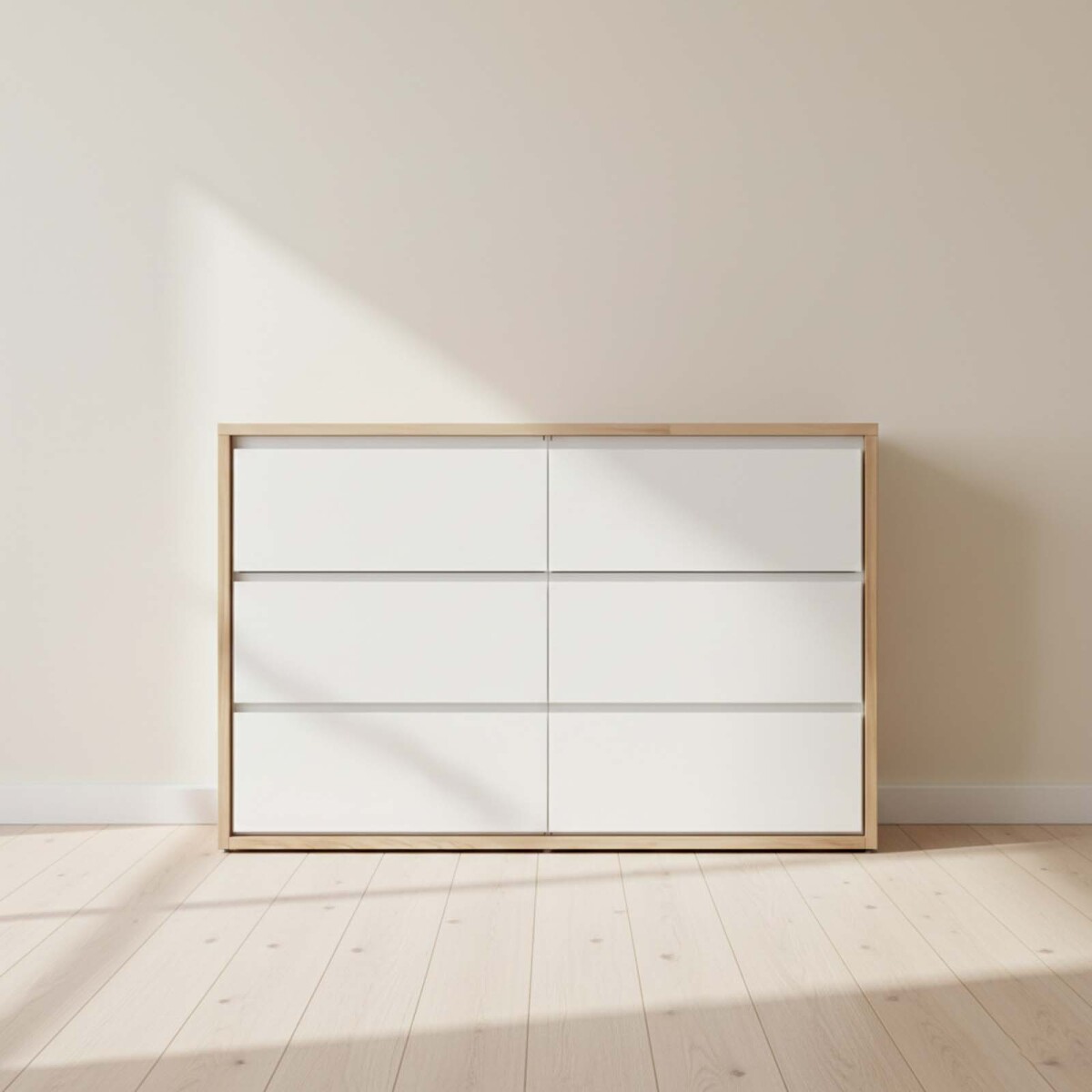 ROCKY - 6 CAJONES MDF-Y-MADERA BLANCO CÓMODA KIDS 6C 