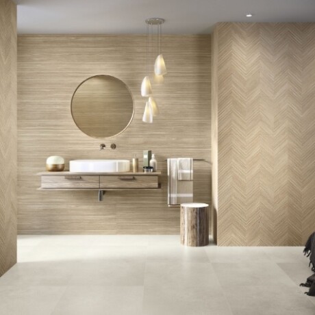 Ceramica Maderado Beige Decorado 40X120Cm Pared GAMAS DE BEIGE
