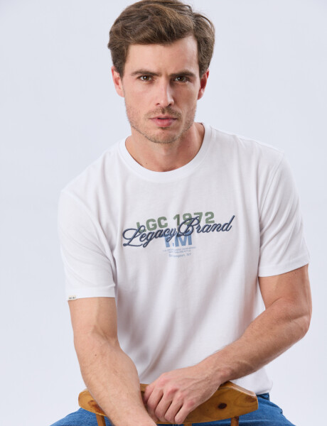 REMERA ESTAMPADA DE ALGODÓN Blanco