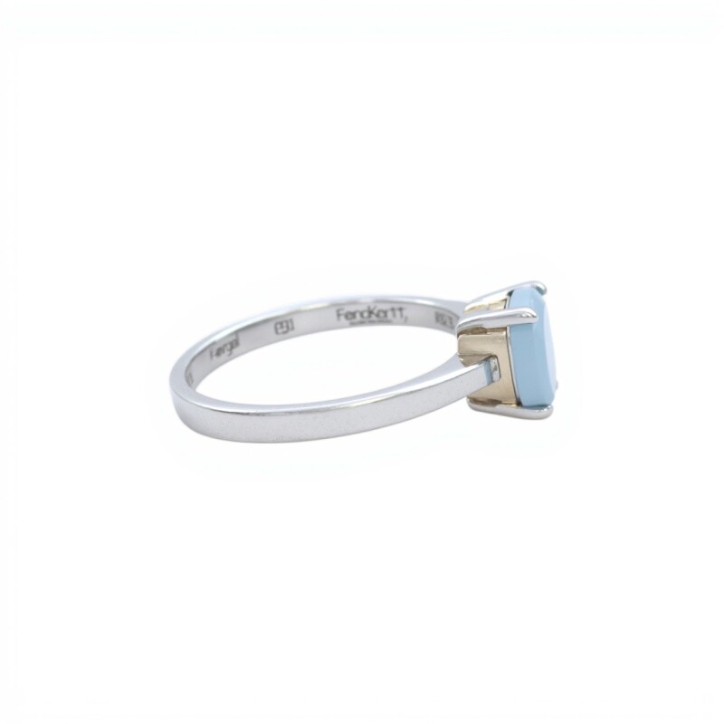 Anillo Solitario-Plata 925-Piedra Agua Marina-AN3674 conpiedra