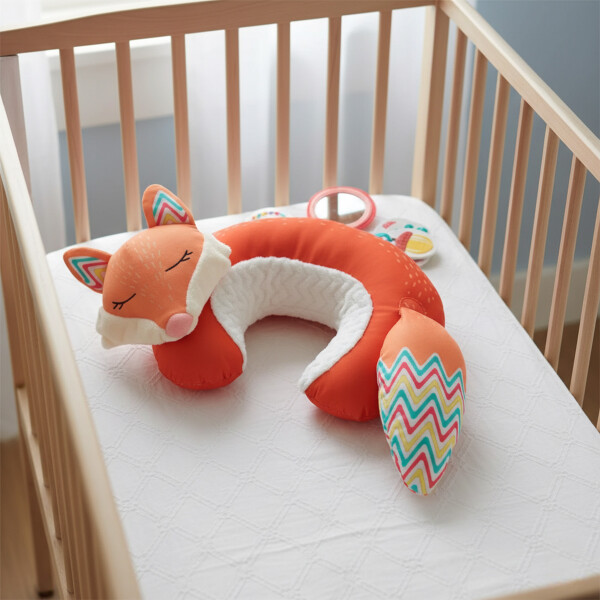 Almohada Para Bebe Actividades Estimulación Sensorial Ludi Color Naranja