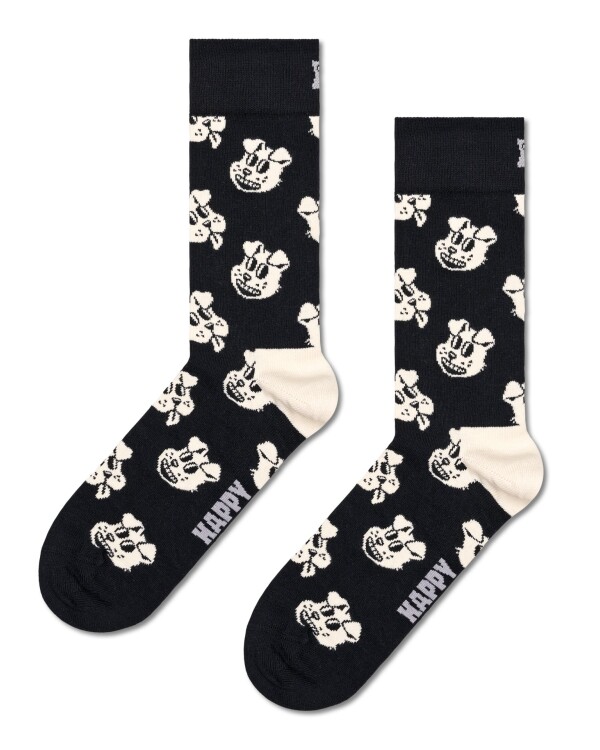 Happy Socks Medias - Black Doggo Crew Happy Socks Medias - Black Doggo Crew
