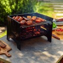 PARRILLERO GRILL A CARBON PORTATIL TRAMONTINA TCP-380 NEGRO