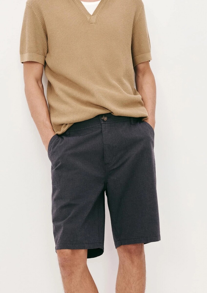 BERMUDA DE SARGA MODELO CHINO - GRIS OSCURO 