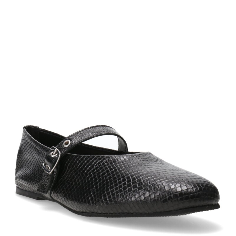 Zapatos de Mujer Miss Carol Efecto Croco Negro