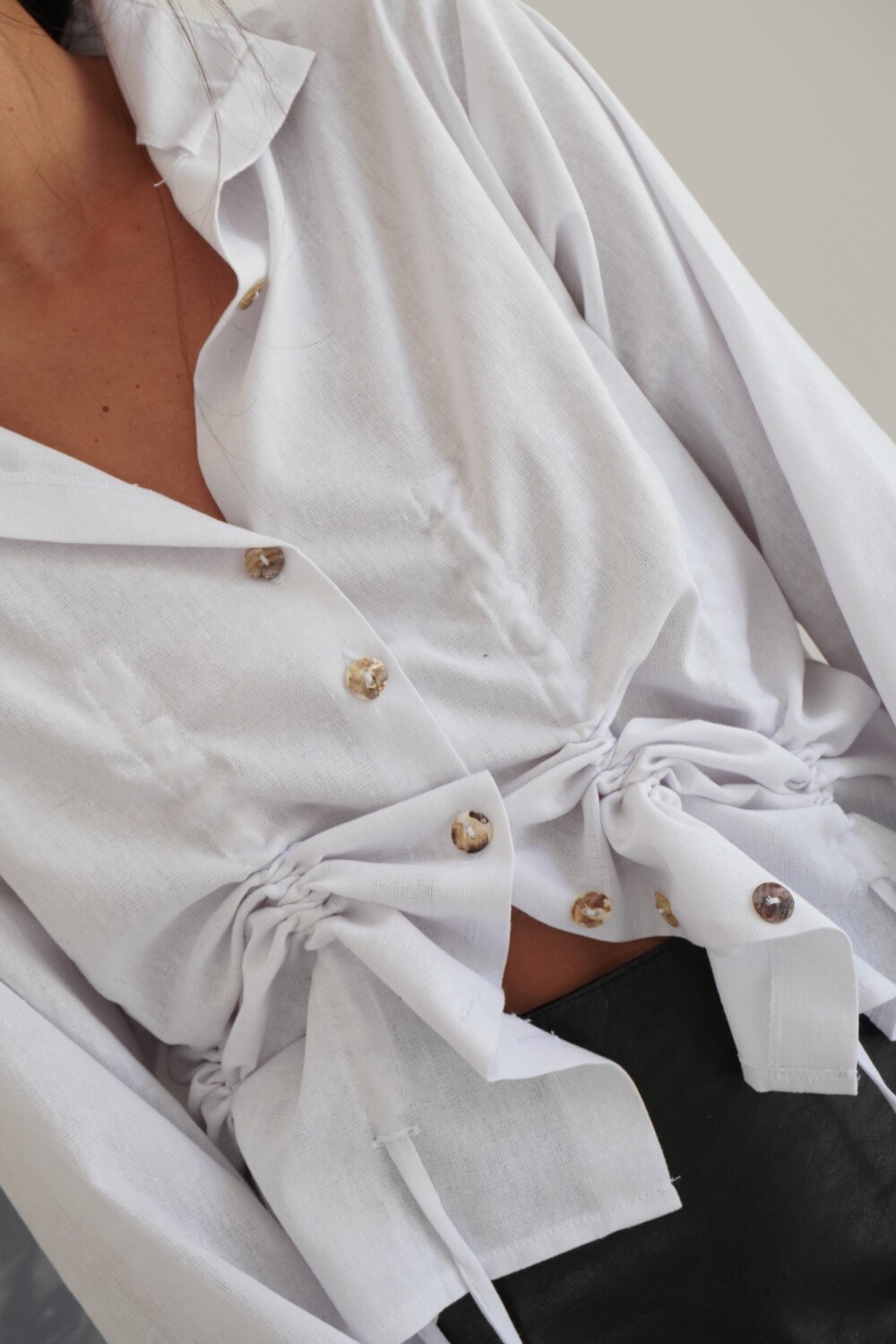 Nácar Shirt Lino Blanco