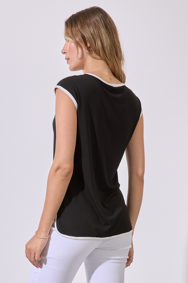 Blusa Zips NEGRO/BLANCO