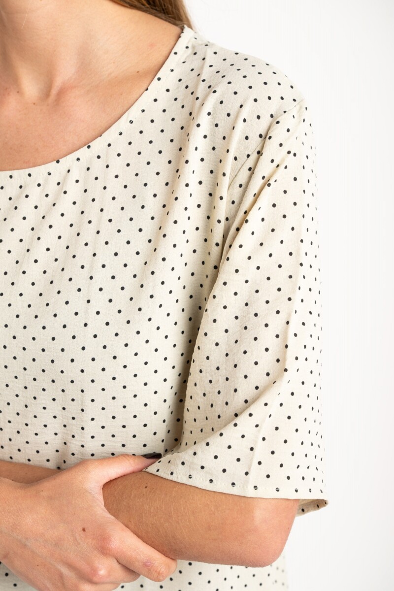 Blusa Estampada Crudo