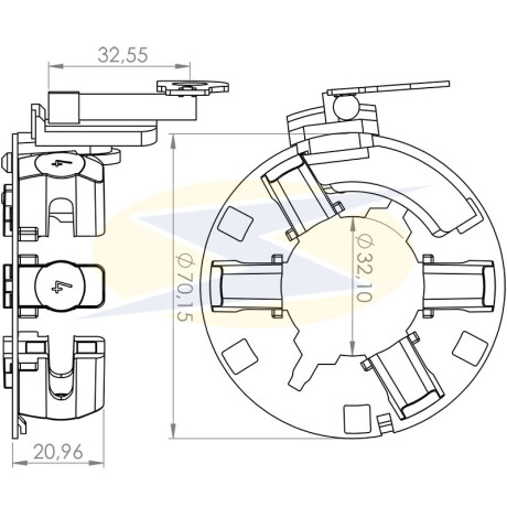 PORTA CARBONES FIAT UP SIENA DOBLO UNO AUDI A3 BOSCH (4,5x16x12mm) UNIFAP PORTA CARBONES FIAT UP SIENA DOBLO UNO AUDI A3 BOSCH (4,5x16x12mm) UNIFAP